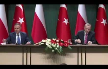 Ankara. Ceremonia podpisania dokumentów w obecności Prezydentów Polski i Turcji