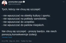 Redaktor naczelny spidersweb promuje ograniczanie praw osób niezaszczepionych