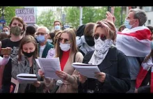 Protest pod KE w sprawie porwania Romana Protasiewicza, 24.05.2021 Warszawa