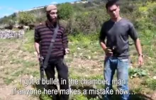Nielegalny osadnik z Izraela wypędza Palestyńczyka z jego ziemi grożąc mu bronią
