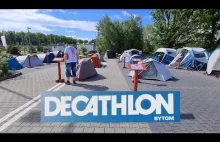 Decathlon Bytom: wystawa namiotów ⛺ przed sklepem - Jaki namiot warto kupić?