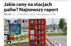 Na TVP.info ceny paliw poniżej 4 zł. Pereira: to był błąd.