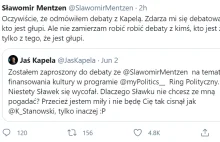 Mentzen odmówił debaty z Jasiem Kapelą