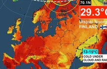 Najbardziej wysunięta fińska stacja pogodowa zanotowała rekordowe+29.3°C.