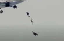 Wyskoczył bez spadochronu (Video)