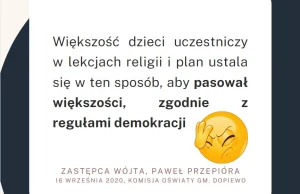 Wola większości czy przymusowa katechizacja-czyli “demokracja” w Gminie Dopiewo