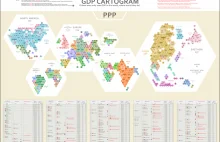 Mapa bogactwa świata w wysokiej rozdzielczości mierzona w PKB PPP