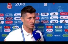 Zdenerwowany Robert Lewandowski po meczu ze Słowacją