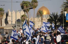 Marsz izraelskich nacjonalistów. Skandowali m.in. hasło "Śmierć Arabom".