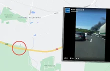 Pożar czołgów i wybuchy na autostradzie A6. Ruch zatrzymany