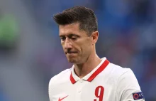 Robert Lewandowski przed meczem z Hiszpanią.