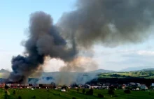 Wielki pożar we wsi Nowa Biała