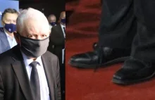 Kaczyński przyjechał na zjazd w dwóch różnych butach? "To nie jest...