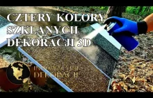 Cztery kolory szklanych dekoracji 3D - Impregnacja