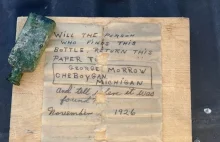 List w butelce z 1926 roku odnaleziony podczas nurkowania - film