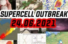 SUPERCELL OUTBREAK w Polsce 24.06.2021. Gwałtowne burze w Polsce