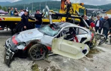 Konkretny wypadek Porsche podczas GSMP Czarna Góra