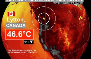 "Kopuła Cieplna" w Kanadzie. Nowy rekord temperatury wynosi 47,9°C