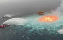 Platforma wiertnicza eksploduje, powodując pożar w Zatoce Meksykańskiej