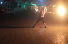 Very beautiful fire show