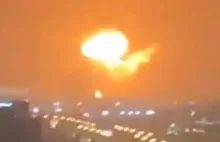 Potężna eksplozja i pożar w porcie w Dubaju.