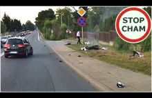 Wypadek motocyklisty w Miejscu Piastowym