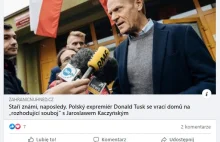 Czesi komentują powrót Tuska "Tusk je eurohujer", "Kecal"