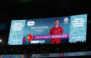 Cristiano Ronaldo otrzyma trofeum dla króla strzelców euro 2020 w formie NFT