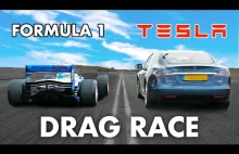 Formula 1 Car v Tesla Model S | Wyścig 1/4 mili
