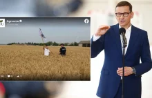 Morawiecki zagłuszony przez rolników z Agrounii. Policja ścigała ich po polu