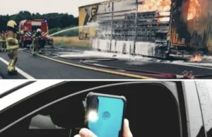 Mandaty na prawie 150 000 zł za filmowanie wypadku na autostradzie