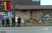 Piorun uderza w mural upamiętniający Gorga Floyda