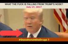 Was Donald Trump drug addict? (drugs falling from his nose - FIVE TIMES.)