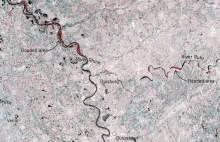 Powodzie w Zachodniej Europie - widok z satelity