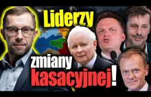 Liderzy zmiany kasacyjnej - Kaczyński, Tusk, Śpiewak, Gadowski, Hołownia