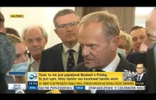 Tusk do dziennikarki TVPiS: Zwrócę się do funkcjonariuszki telewizji pisowskiej