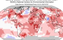 Ocieplenie klimatu nie zwalnia. Czerwiec 2021 globalnie jednym z...