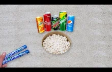 Coca Cola, Pepsi, Sprite, Mountain Dew i Mirinda vs Mentos pod ziemią