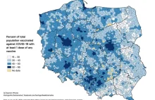 Mapa szczepienia versus głosy na PiS