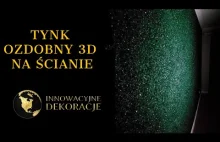 Tynk ozdobny na ścianie w kolorze butelkowej zieleni! - Efekt 3D