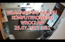 Kradzież laptopów, włamanie do sklepu komputerowego AMSO we Wrocławiu