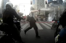 O co poszło przy ataku gazem na motocyklistów?