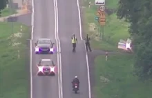 Policjanci z Grupy SPEED Olsztynie podczas działań z wykorzystaniem drona