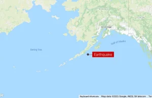 An 8.2 magnitude earthquake recorded off the coast of Alaska