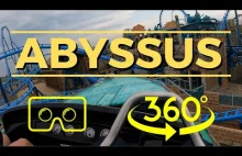 Double Launch Coaster ABYSSUS 360° VR first row / pierwszy wagonik
