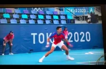 Novak Djokovic smashes racket and throws another into stands | Olympics | Tennis