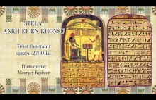 Stela Ankh-ef-en-Khonsu - literatura STAROŻYTNEGO EGIPTU