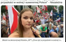 "Młoda" na wiecu Sakiewicza okazała się działaczką PiS i asystentką ministra