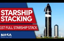 Starship 20 połączony z Super Heavy Boosterem 4. 120 metrowa rakieta!