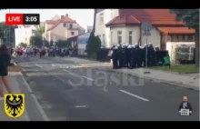 LIVE z zamieszek z policją w Lubinie.